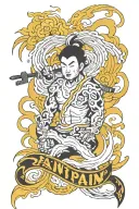 pain hatred grief tattoo design idea