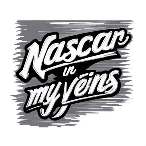 "Nascar in my veins" Nascar tattoo design idea