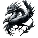 Feminine Phoenix tattoo design idea