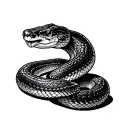 diamondback rattlesnake tattoo design idea