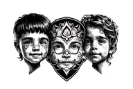 Grandkids tattoo design idea