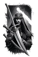 Katana and Arab Scimitar tattoo design idea