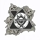 fallout shelter sign biohazard tattoo design idea