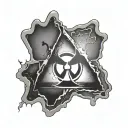 fallout shelter sign biohazard tattoo design idea