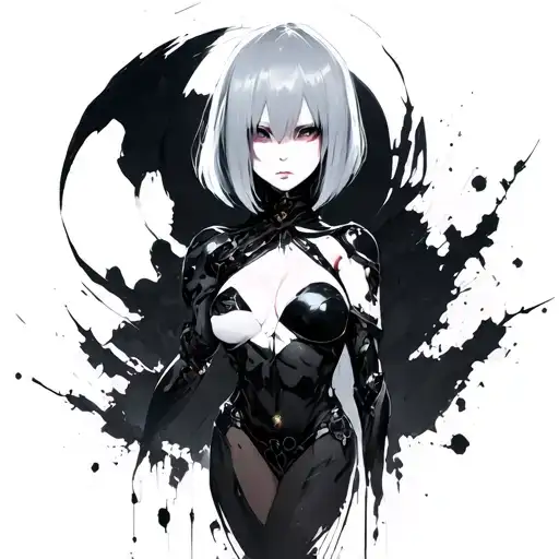 NieR Automata 2B tattoo design idea