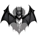 Gothic Bat tattoo design idea