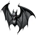 Gothic Bat tattoo design idea