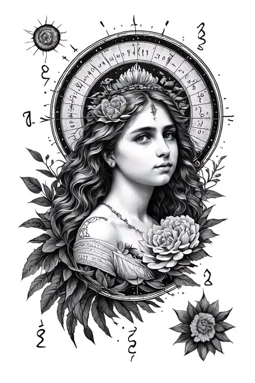 Birth Chart tattoo design idea