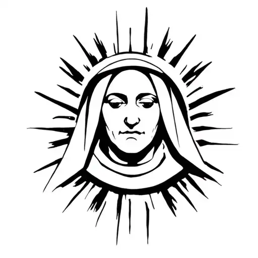 nun tattoo design idea