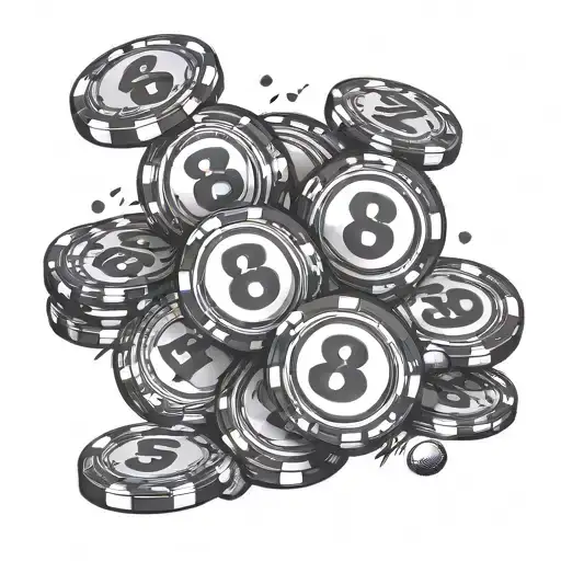 bingo chips tattoo design idea