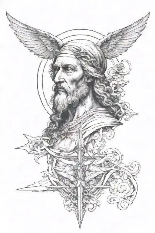 leonardo da vinci mensch tattoo design idea