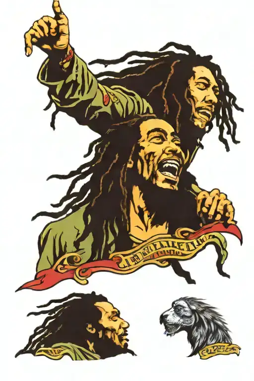 Bob marley tattoo design idea