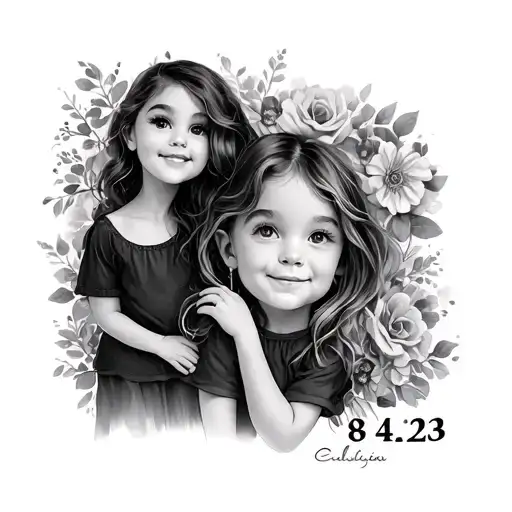 Callie daughter birthday date 8-4-23 tattoo design idea
