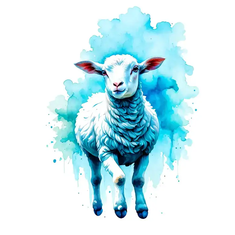 sacred lamb tattoo design idea