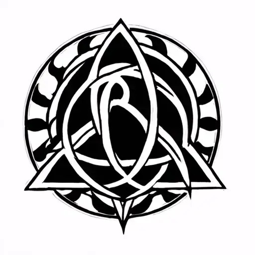 triquetra in the style of sailor moon tattoo design idea