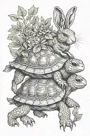Tortoise And Hare tattoo design idea
