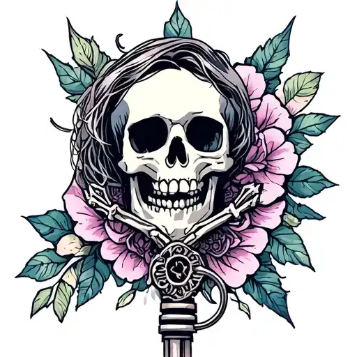 Skeleton Key tattoo design idea
