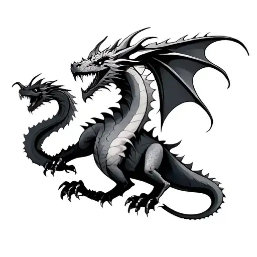 Fantasy Dragon tattoo design idea