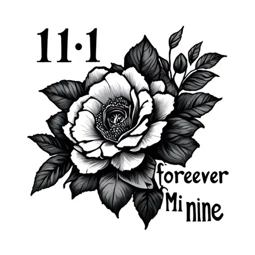 11:11 forever mine small tattoo on body tattoo design idea