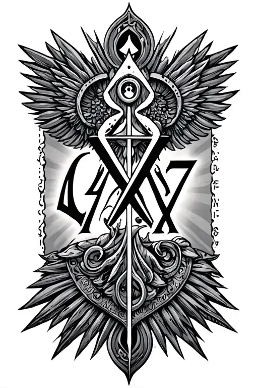 seal of solomon 4:7 tattoo design idea