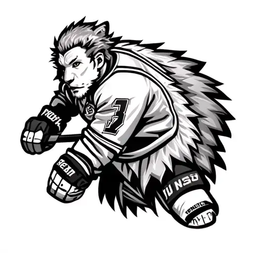 John warrior hockey Leo dad tattoo design idea