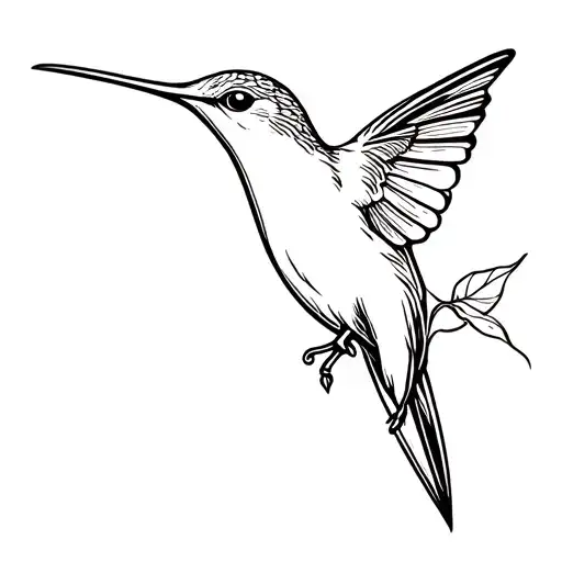 humming-bird tattoo design idea