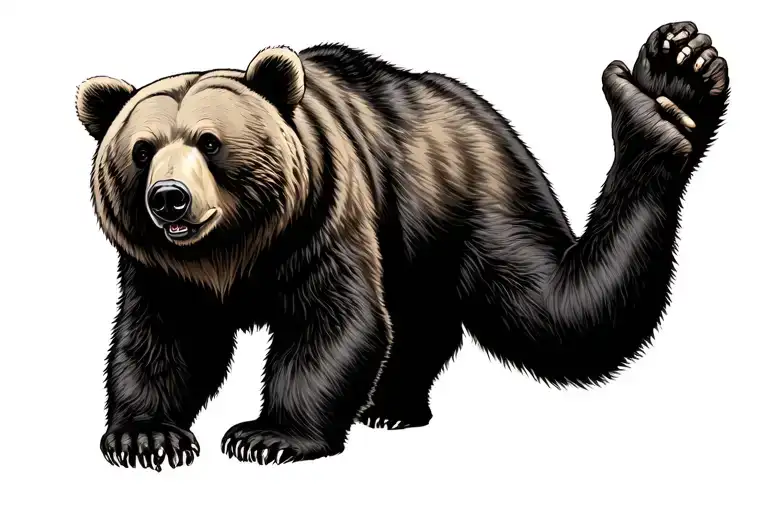 bear thigh tattoo tattoo design idea