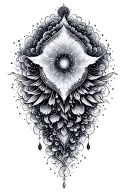 psychadelic fairy dust clouds tattoo design idea