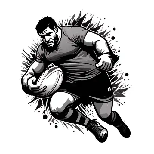rugby tattoo design idea