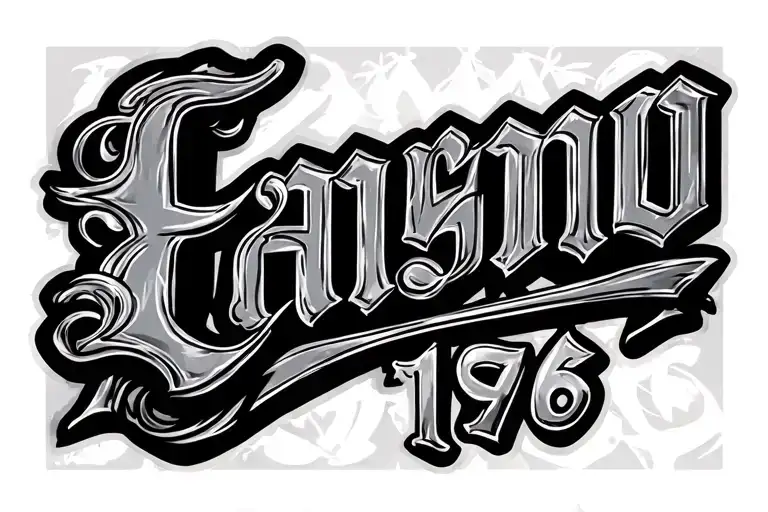 Roman numerals January 1 1976 with Erasmo in cursive tattoo design idea