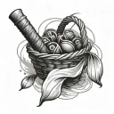 Basket tattoo design idea