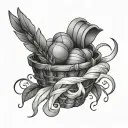 Basket tattoo design idea