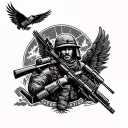 dutch airborne Afghanistan war memorials intertwined tattoo design idea