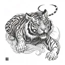 Korean Tiger tattoo design idea
