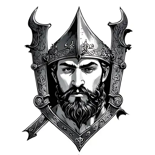 King Arthur tattoo design idea