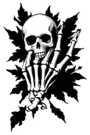 skeleton hand tattoo design idea