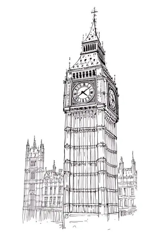 Big Ben tattoo design idea