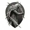 The Nameless King from Dark Souls 3 tattoo design idea