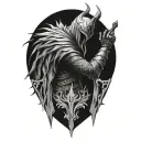 The Nameless King from Dark Souls 3 tattoo design idea