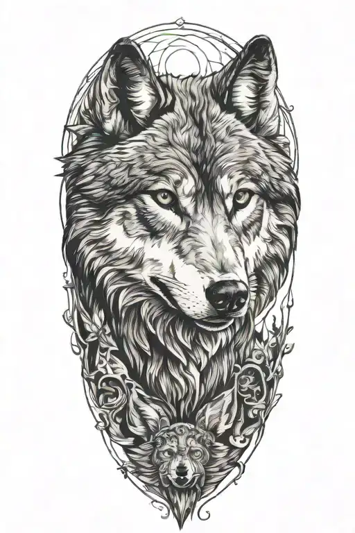 wolf tattoo design idea