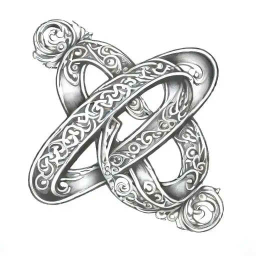 the number 8 inside an infinity sign. symbolizing sisterhood. feminine.  tattoo design idea