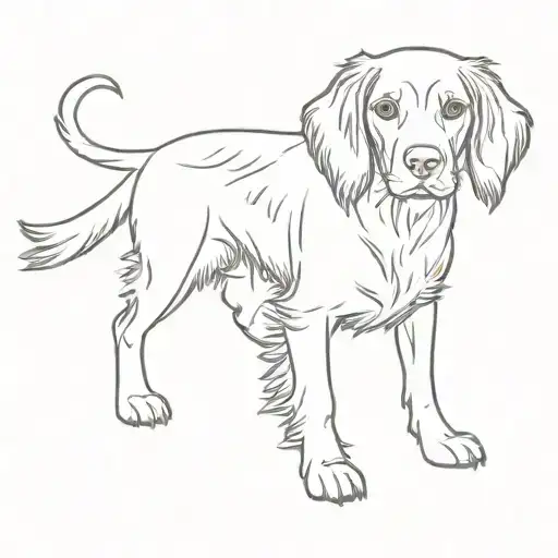 dog breed brittany spaniel tattoo design idea