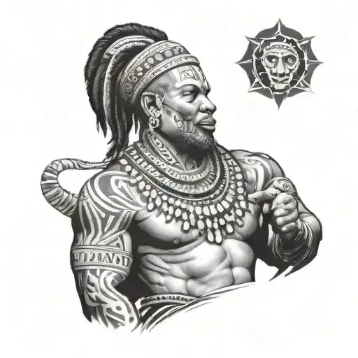 John, African, tribal, royalty tattoo design idea