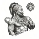 John, African, tribal, royalty tattoo design idea