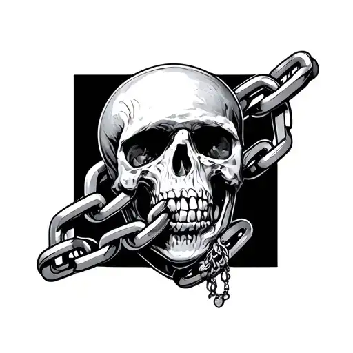 ball & chain tattoo design idea
