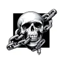 ball & chain tattoo design idea