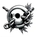 ball & chain tattoo design idea