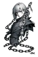 Chains of judgement chain of Kurapika tattoo design idea