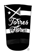 "Torres" The name, Flores in cursive with the Puerto Rican flag behind it and ROZES all around it in the background tattoo design idea