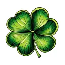 5 Leaf Clover tattoo design idea